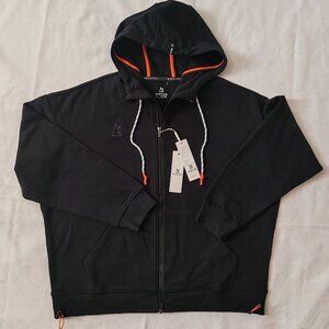 Magnlens Men's Full Zip Hoodie Black Orange Accents Size L 23E1W0510 Athleisure